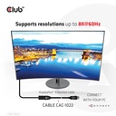 DisplayPort™ 1.4 HBR3 8K60Hz or 4K144Hz Extension Cable M/F 2m / 6.56 ft 28AW