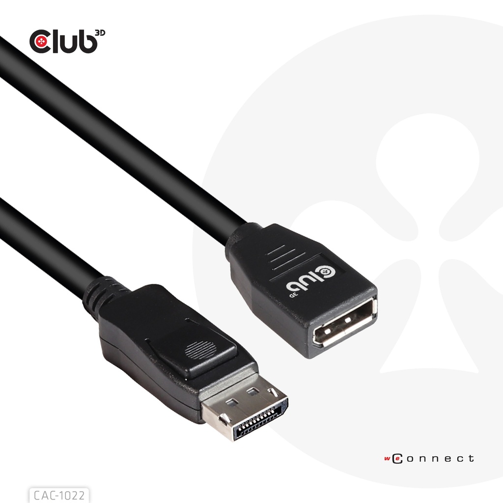 DisplayPort™ 1.4 HBR3 8K60Hz or 4K144Hz Extension Cable M/F 2m / 6.56 ft 28AW