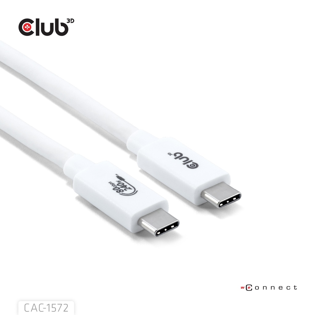 USB-C® 80Gbps Certified 240W 8K240Hz  1.2m / 3.94ft White Cable