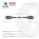DisplayPort™ 2.1 VESA DP™80 Certified Cable 8K240Hz 1.6m/5.25ft