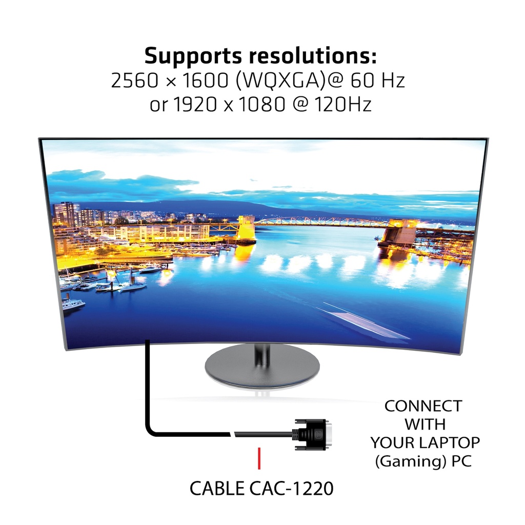 DVI-D Dual Link (24+1) Cable Bidirectional M/M 10m/32.8ft 28AWG