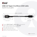 USB-C® 480Mbps to Micro USB Cable M/M 1m /3.28ft