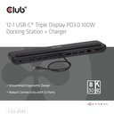 12-1 USB-C® Triple Display PD3.0 100W Docking Station + Charger