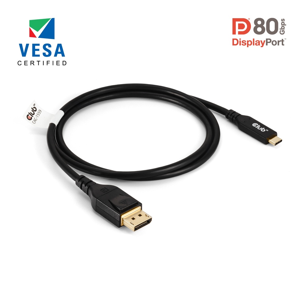 USB-C® to DisplayPort™ DP™80 Bidirectional Vesa Certified Cable 1m/ 3.28 ft