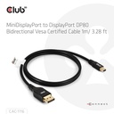 MiniDisplayPort™ to DisplayPort™ DP™80 Bidirectional Vesa Certified Cable 1m/ 3.28 ft