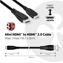 Mini HDMI™ to HDMI™ 4K60Hz Cable M/M 1 m/ 3.28 ft