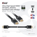 Ultra High Speed HDMI™ 4K120Hz, 8K60Hz Certified Cable 48Gbps M/M 2 m / 6.56 ft 