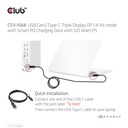 USB-C®10Gbps  Triple Display DP 1.4 Alt mode Smart PD Charging Dock with 120 Watt PSU
