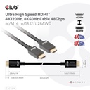 Ultra High Speed HDMI™ 4K120Hz, 8K60Hz Cable 48Gbps M/M 4 m/15Gbps2ft 26AWG