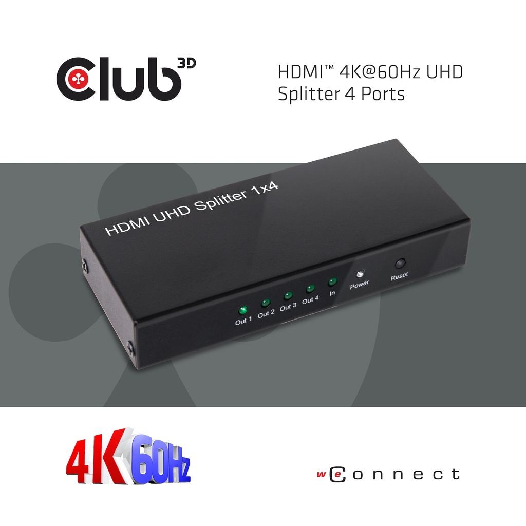 HDMI™ 4K@60Hz UHD Splitter 4 Ports 