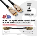 HDMI™ 2.0 UHD Active Optical Cable HDR 4K 60Hz M/M 50m/164,04ft