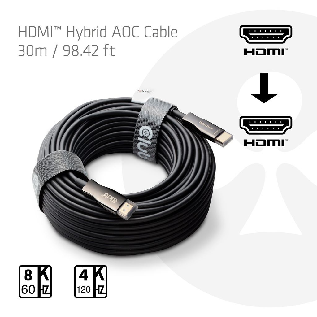 HDMI™ Hybrid AOC Cable 8K60Hz/4K120Hz 30m / 98.42 ft