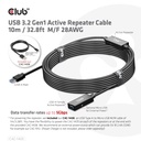 USB-A 5Gbps Active Repeater Cable 10m / 32.8ft M/F 28AWG