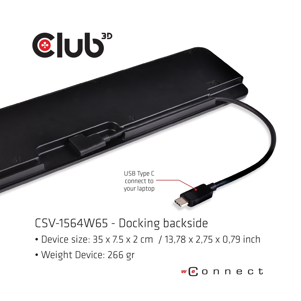USB-C®5Gbps  Triple Display Dynamic PD Charging Dock with 65 Watt PS