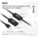USB-A 5Gbps Active Repeater Cable 15m/ 49.2 ft M/F 28AWG