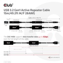USB-A 5Gbps Active Repeater Cable 15m/ 49.2 ft M/F 28AWG