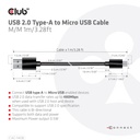 USB-A 480Mbps to Micro USB Cable M/M 1m /3.28ft