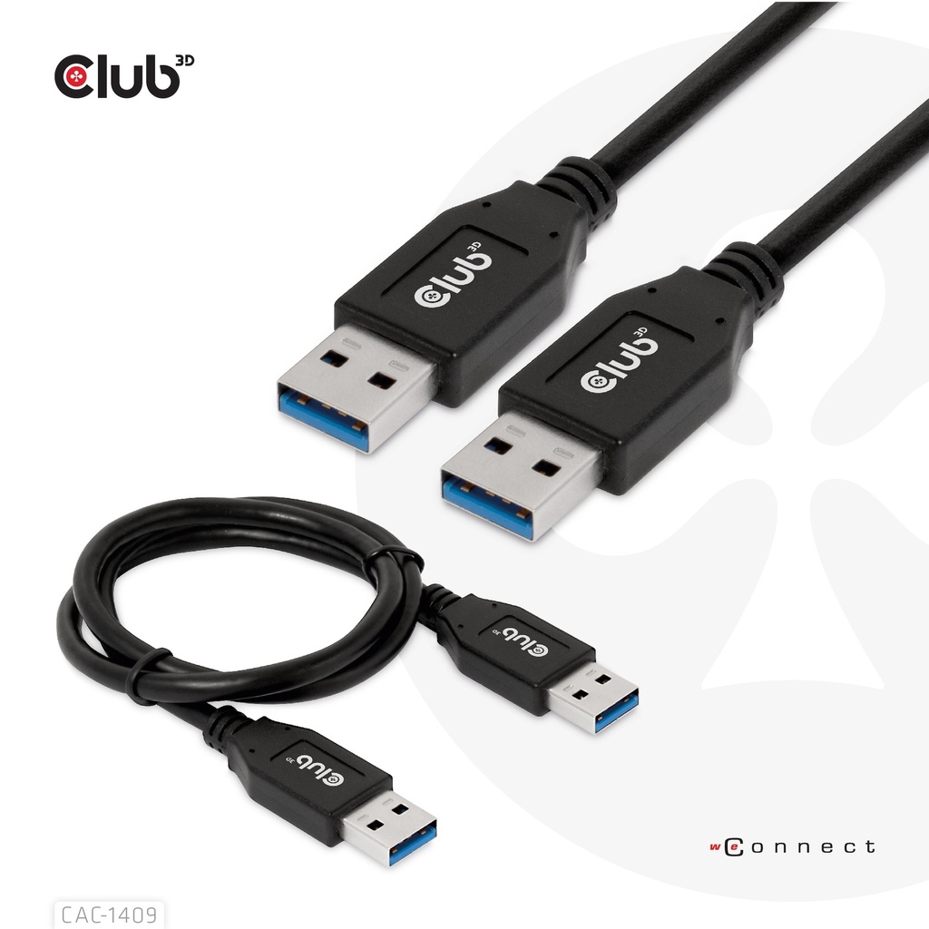 USB-A 10Gbps Cable, 3A M/M 0.5m / 1.64 ft