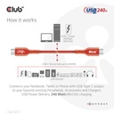 USB-C® to USB-C® USB-IF Certified Cable, Data 480Mb, PD 240W(48V/5A) EPR M/M 1m/3.23ft