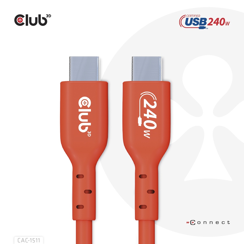 USB-C® to USB-C® USB-IF Certified Cable, Data 480Mb, PD 240W(48V/5A) EPR M/M 1m/3.23ft