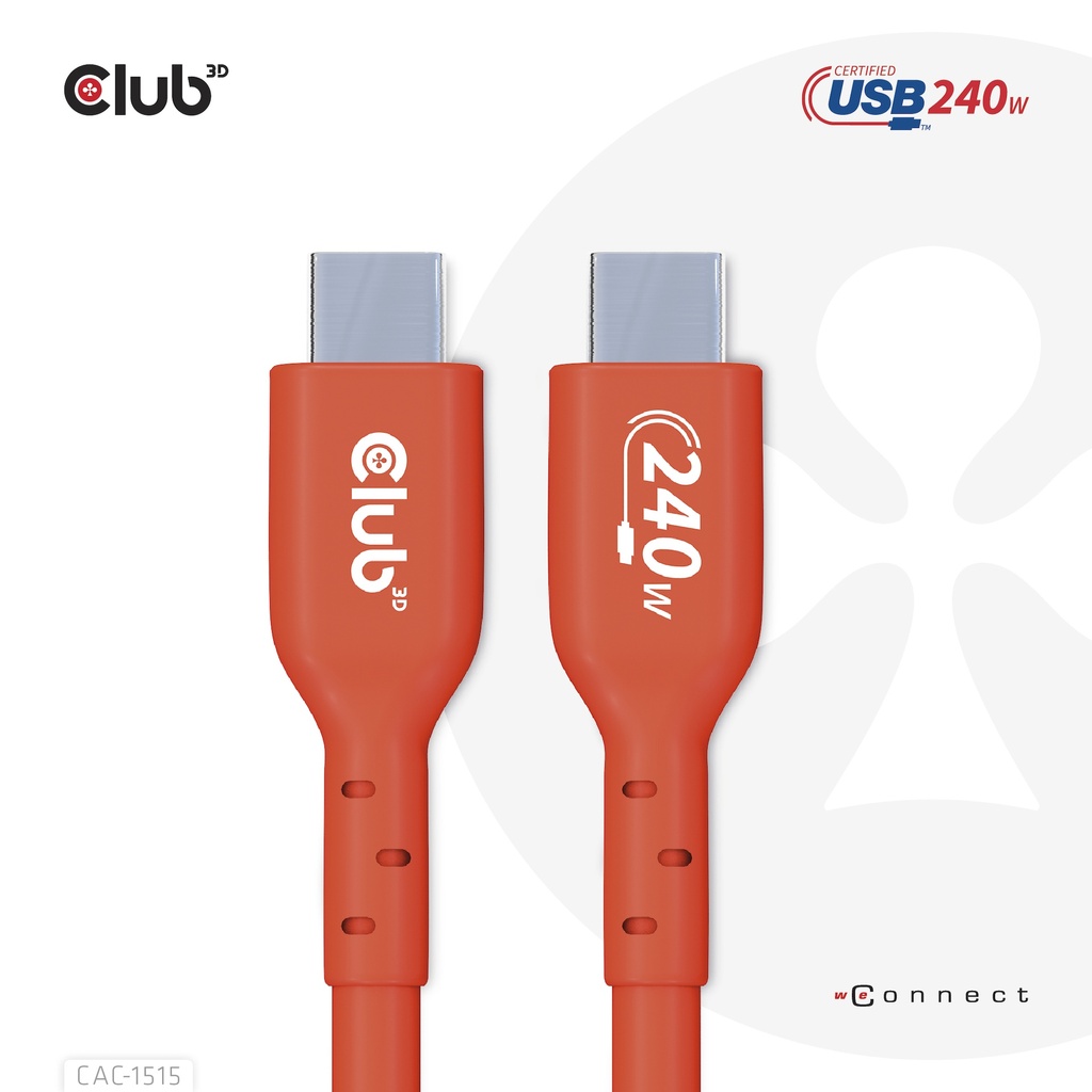 USB-C®  USB-IF Certified Cable, Data 480Mb, PD 240W(48V/5A) EPR M/M 4m/15Gbps3ft