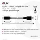 USB-C® to -A Cable 10Gbps PD 60W M/M 1m/3.28ft