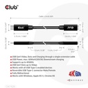 USB-C® Extension Cable 5Gbps 60W(20V/3A) 4K60Hz M/F 2m/6.56ft 