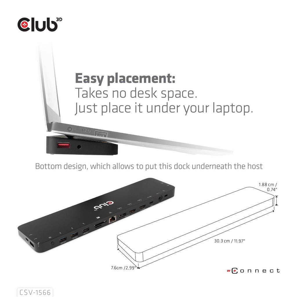 USB-C®5Gbps Triple Display DP Alt mode Displaylink Dynamic PD Charging Dock with 120 Watt PS