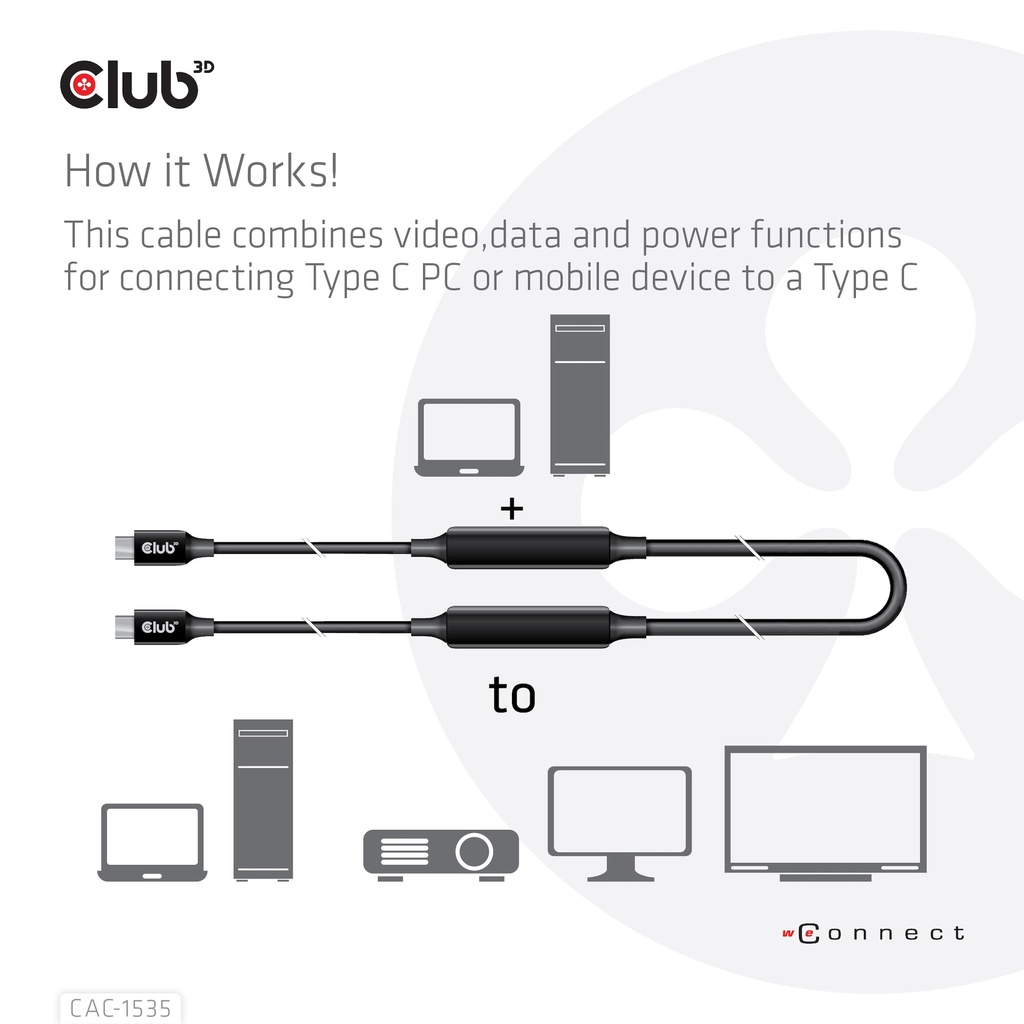 USB-C® to C Active 10Gbps Cable 8K60Hz M/M 5m/16.4ft 