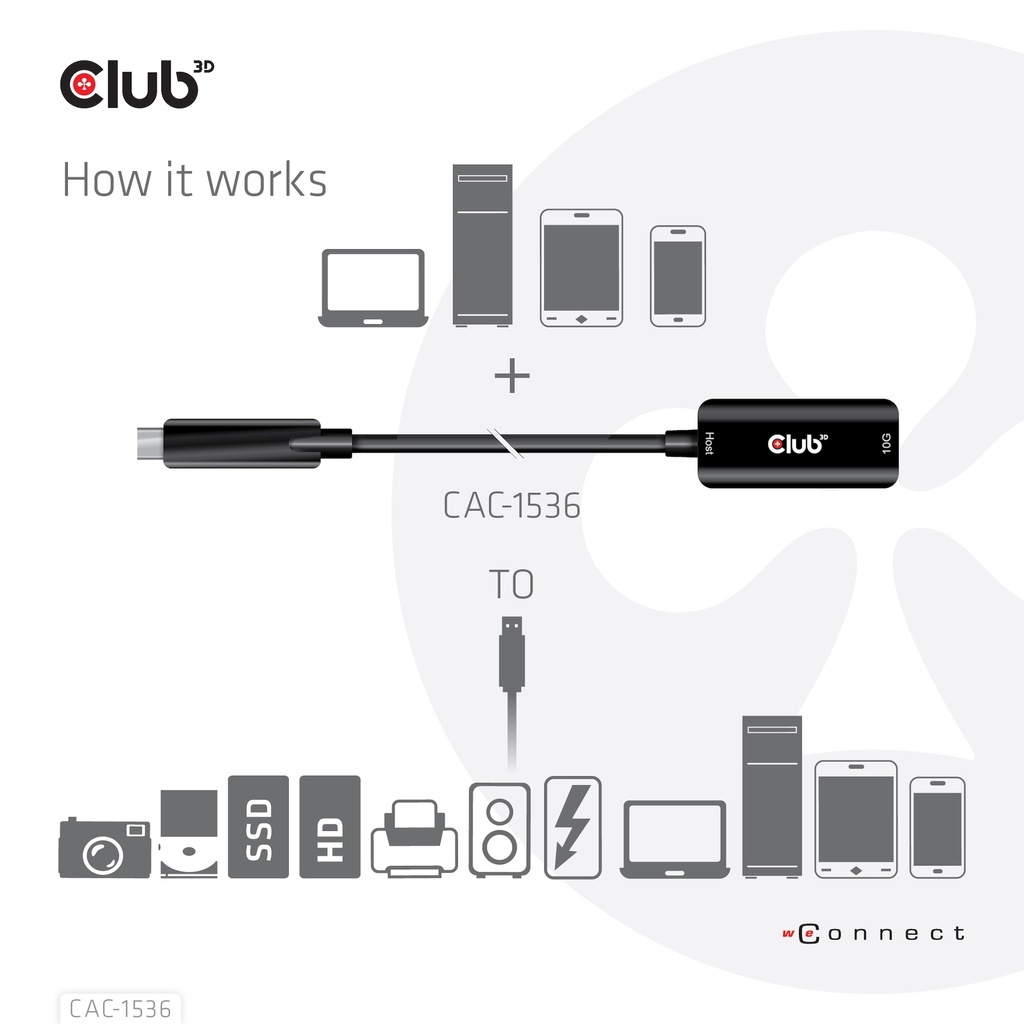 USB-C® 10Gbps to -A Cable M/F 5m/16.4ft