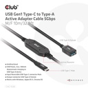 USB-C® to -A Active Adapter Cable 5Gbps M/F 10m/32.8ft 