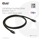 USB-C® 80Gbps Certified 240W 8K240Hz  1.2m / 3.94ft Black Cable