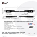 USB-C® 40Gbps USB-IF Certified Cable 8K60Hz 100W PowerDelivery M/M 0.8m / 2.62ft