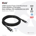 USB-C® 40Gbps Cable 8K60Hz or 4K120Hz, PD 240W(48V/5A) EPR M/M 3m / 9.84ft