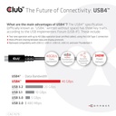 USB-C® 40Gbps Cable 8K60Hz or 4K120Hz, PD 240W(48V/5A) EPR M/M 3m / 9.84ft