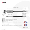 USB-C® to HDMI™ 4K120Hz 8K60Hz HDR10 with DSC1.2 Active Cable M/M 3m / 9.84ft