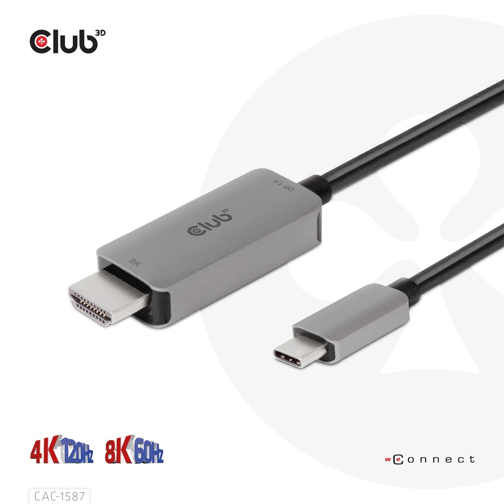USB-C® to HDMI™ 4K120Hz 8K60Hz HDR10 with DSC1.2 Active Cable M/M 3m / 9.84ft
