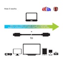 USB-C® Active Optical Cable A/V Unidirectional M/M 20 m/ 65.62 ft