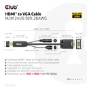 HDMI™ to VGA Cable M/M 2m/6.56ft 28AWG