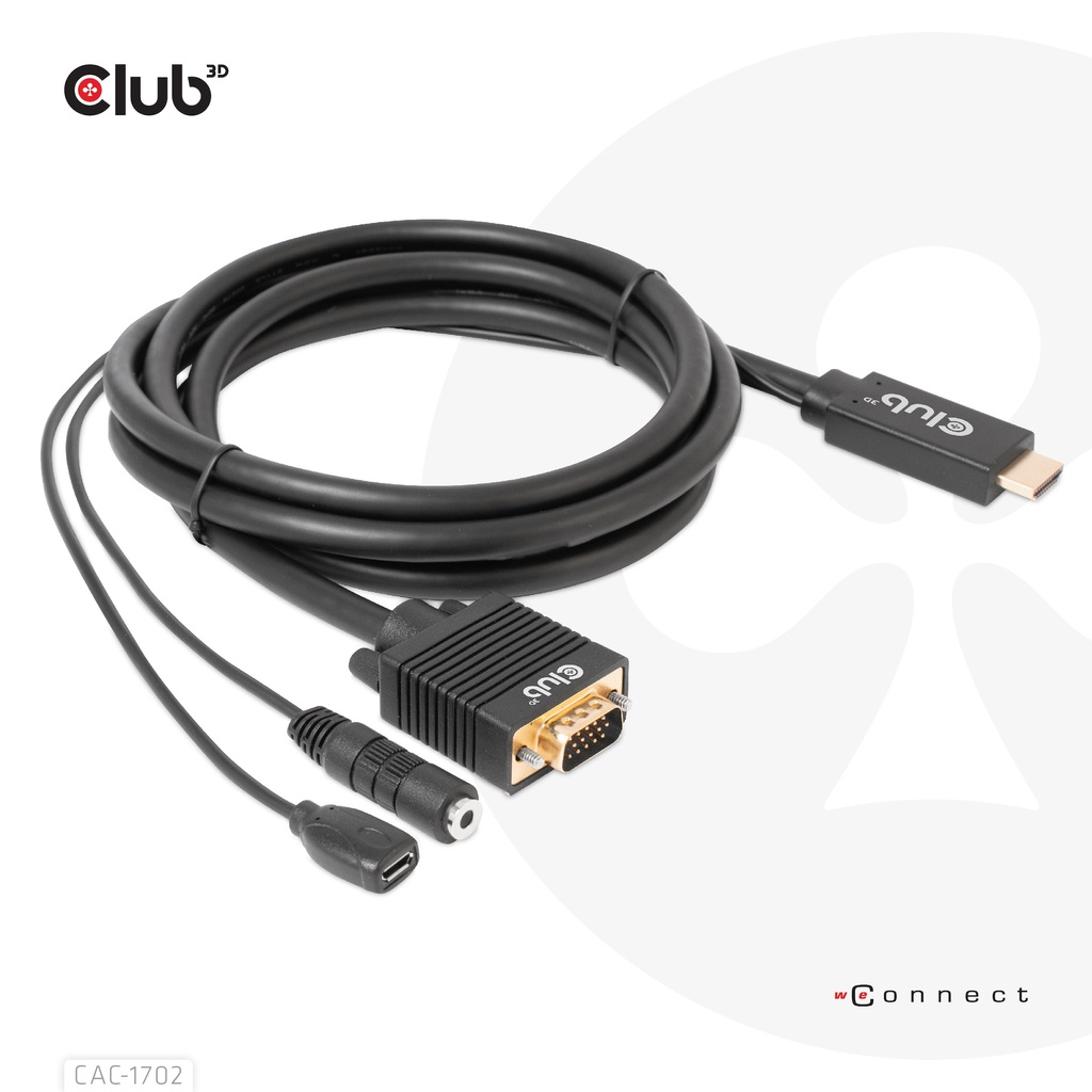 HDMI™ to VGA Cable M/M 2m/6.56ft 28AWG