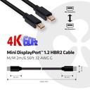 Mini DisplayPort™ 1.2 HBR2 Cable M/M 2m/6.56ft