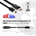 Mini DisplayPort™ to DisplayPort™ 1.2 M/M 2m/6.56ft