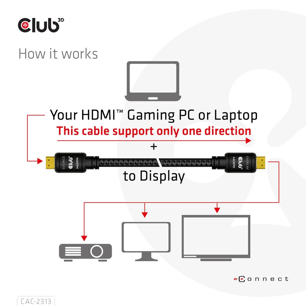 HDMI™ 2.0 4K60Hz UHD RedMere Cable M/M 10m/32.81ft 28 AWG