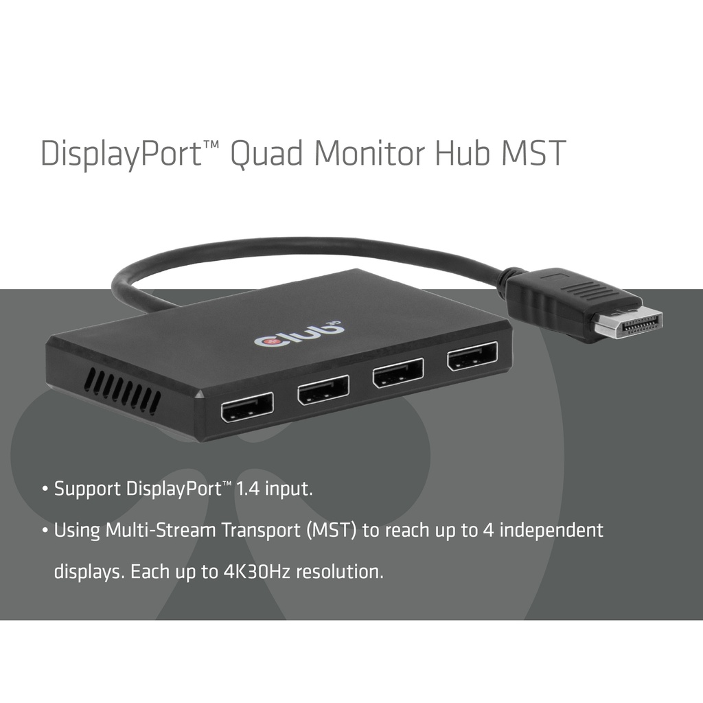 CSV-7400 DisplayPort™ Quad Displayport MST 8K 30Hz Hub