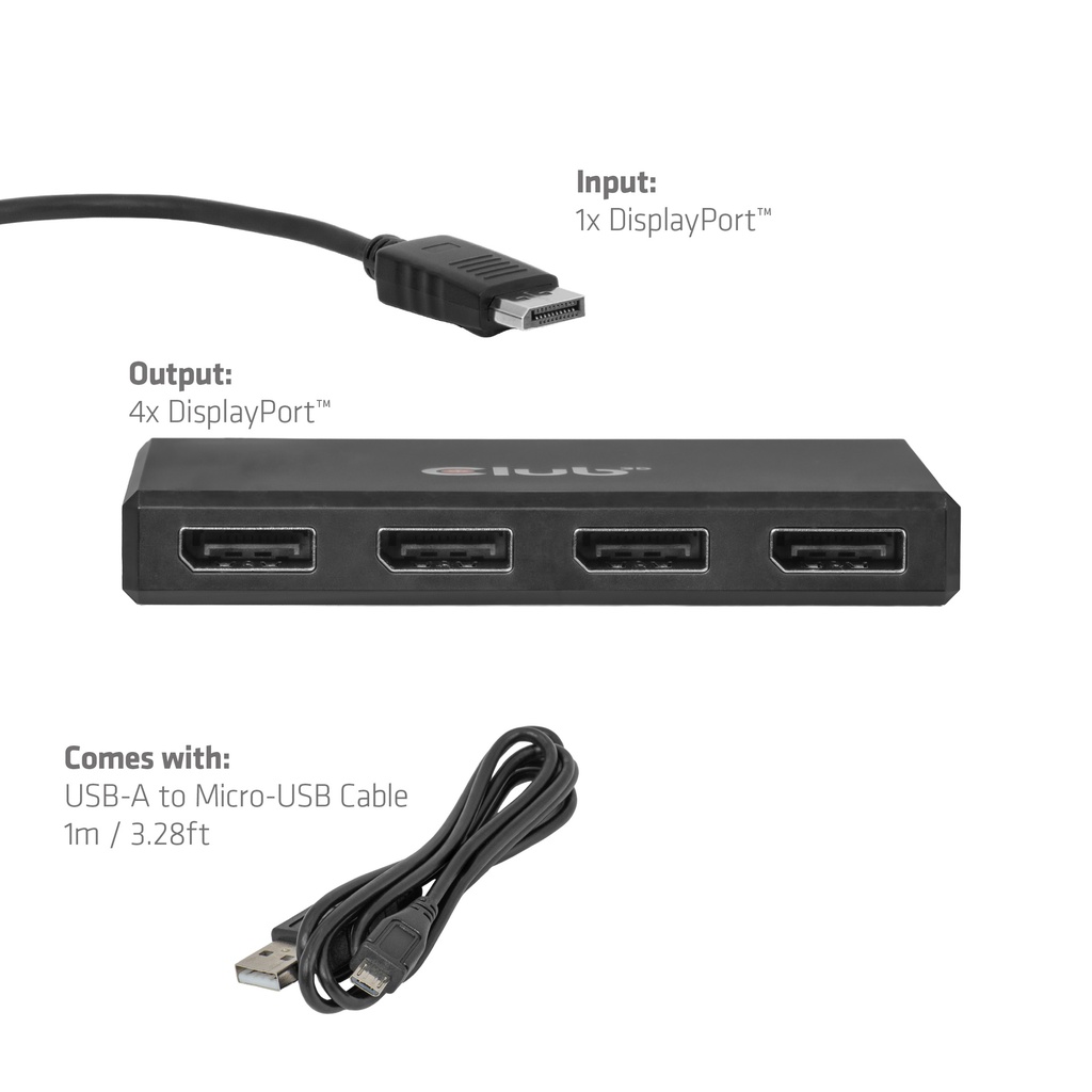 CSV-7400 DisplayPort™ Quad Displayport MST 8K 30Hz Hub