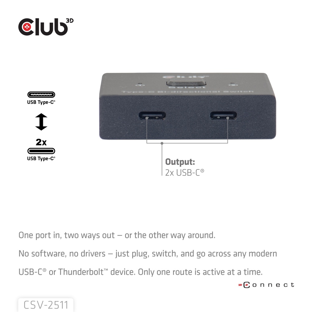 USB-C® Bi-Directional Video + Data + PD Switch