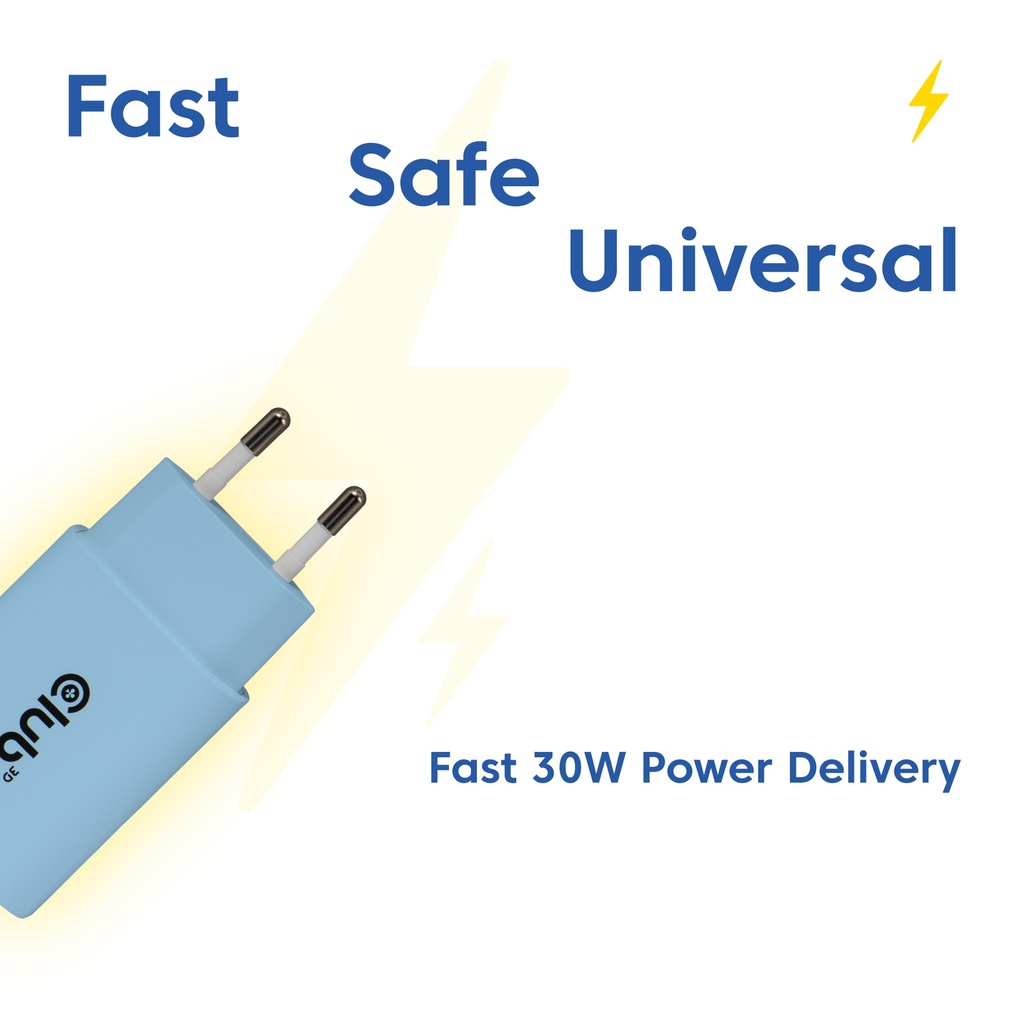 2-Pack USB C Charger 30 Watt Blue