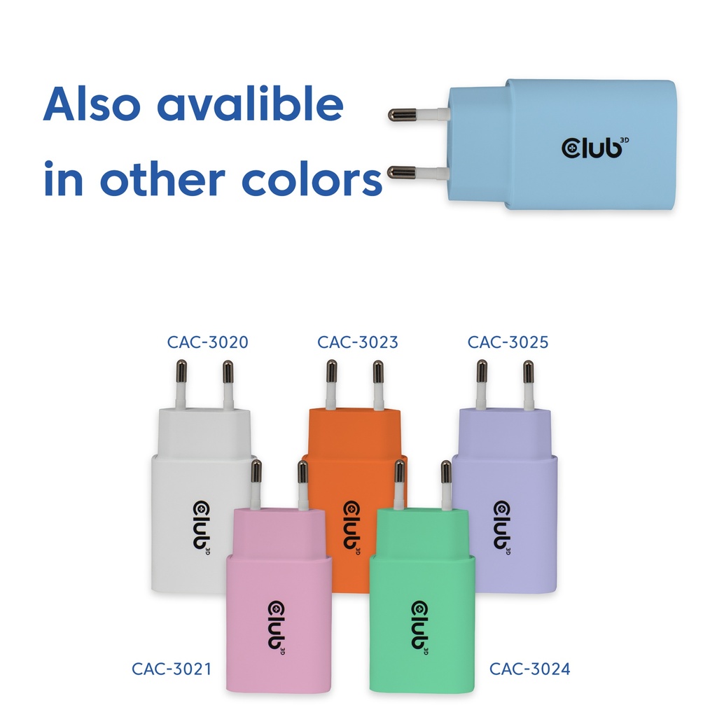 2-Pack USB C Charger 30 Watt Blue