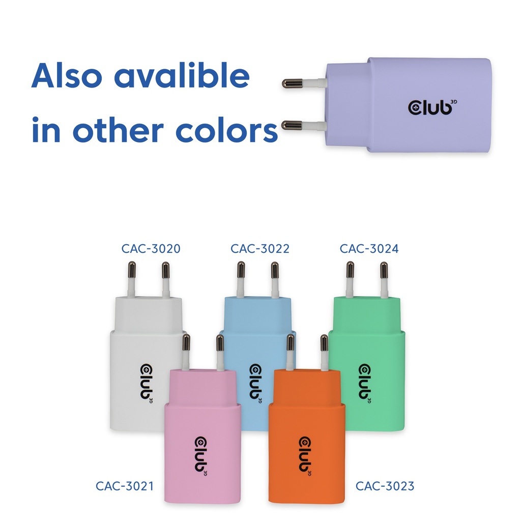 2-Pack USB C Charger 30 Watt Purple