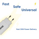 2-Pack USB-C® Charger 30 Watt White